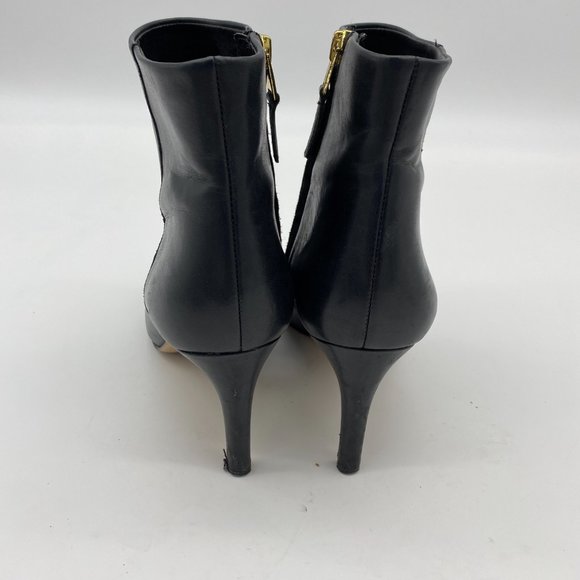 Sam Edelman Karen Black Leather Pointed Boots 7 - Picture 5 of 8